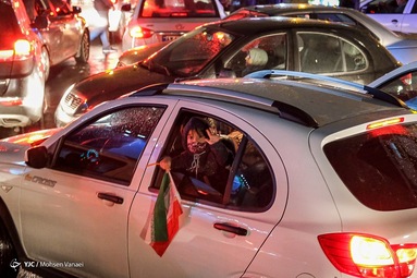 شادی مردم تهران پس از صعود تیم ملی به جام جهانی 2022