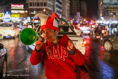 شادی مردم تهران پس از صعود تیم ملی به جام جهانی 2022