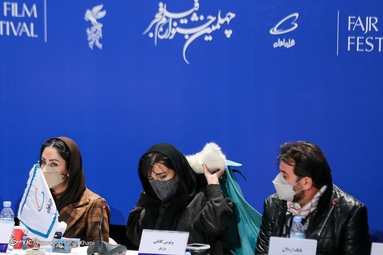 حضور عوامل فیلم «لایه‌های دروغ» به کارگردانی «رامین سهراب»