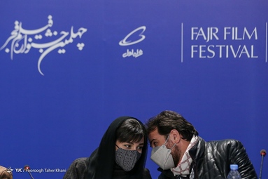 حضور عوامل فیلم «لایه‌های دروغ» به کارگردانی «رامین سهراب»