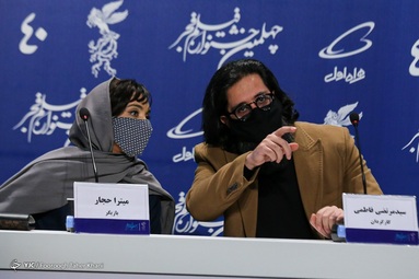 در حاشیه نمایش و نشست خبری فیلم «بی‌مادر» به کارگردانی «سیدمرتضی فاطمی»