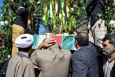 آیین استقبال از پیکر ۴ شهید گمنام دفاع مقدس - کرمان