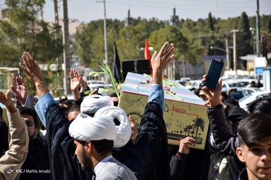 آیین استقبال از پیکر ۴ شهید گمنام دفاع مقدس - کرمان