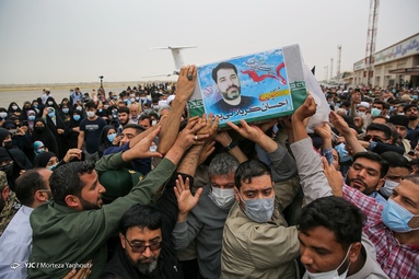 استقبال از پیکر شهید مدافع حرم احسان کربلایی‌پور - اهواز