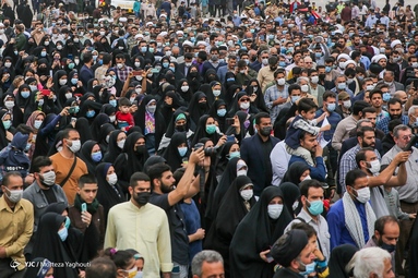 استقبال از پیکر شهید مدافع حرم احسان کربلایی‌پور - اهواز