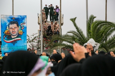 استقبال از پیکر شهید مدافع حرم احسان کربلایی‌پور - اهواز