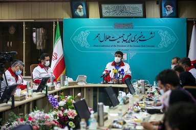 نشست خبری پیرحسین کولیوند رئیس جمعیت هلال احمر