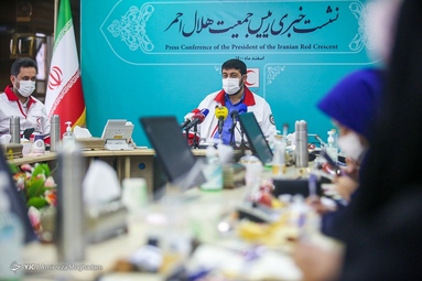نشست خبری پیرحسین کولیوند رئیس جمعیت هلال احمر