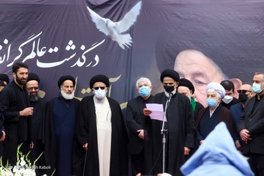 تشییع پیکر مرحوم آیت‌الله «سیدمحمدعلی علوی گرگانی» - گرگان