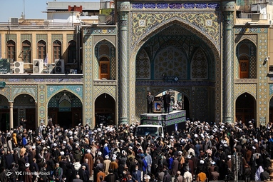 مراسم تشییع پیکر آیت الله علوی گرگانی - قم