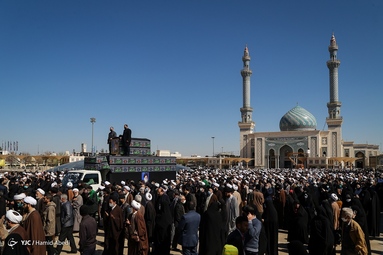 مراسم تشییع پیکر آیت الله علوی گرگانی - قم
