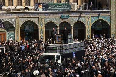 مراسم تشییع پیکر آیت الله علوی گرگانی - قم