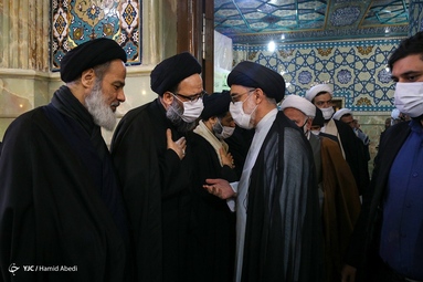 مراسم تشییع پیکر آیت الله علوی گرگانی - قم