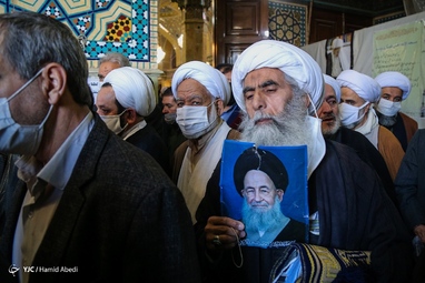 مراسم تشییع پیکر آیت الله علوی گرگانی - قم