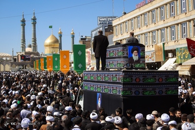 مراسم تشییع پیکر آیت الله علوی گرگانی - قم