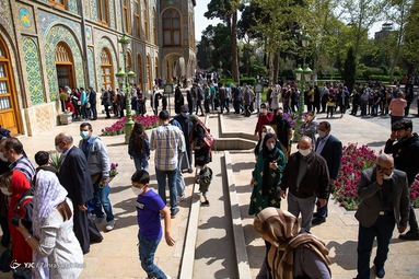 بازدید گردشگران نوروزی از کاخ گلستان