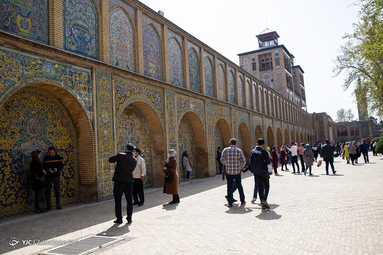 بازدید گردشگران نوروزی از کاخ گلستان