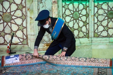 آیین غبارروبی مسجد جمکران در آستانه ماه مبارک رمضان