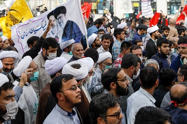 تشییع پیکر روحانی شهید «محمد اصلانی» - حرم رضوی