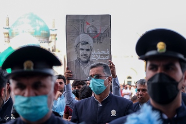 تشییع پیکر روحانی شهید «محمد اصلانی» - حرم رضوی
