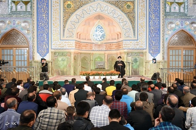 مراسم وداع با پیکر روحانی شهید «محمد صادق دارایی» - حرم مطهر رضوی