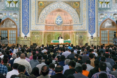 مراسم وداع با پیکر روحانی شهید «محمد صادق دارایی» - حرم مطهر رضوی