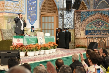 مراسم وداع با پیکر روحانی شهید «محمد صادق دارایی» - حرم مطهر رضوی