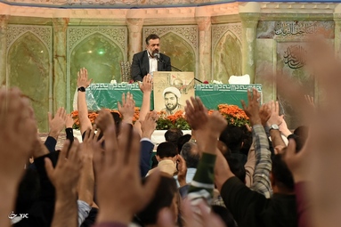مراسم وداع با پیکر روحانی شهید «محمد صادق دارایی» - حرم مطهر رضوی