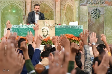 مراسم وداع با پیکر روحانی شهید «محمد صادق دارایی» - حرم مطهر رضوی
