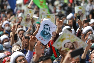 تشییع پیکر روحانی شهید «محمد صادق دارایی» - حرم مطهر رضوی