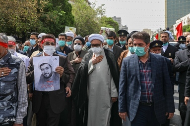 تشییع پیکر روحانی شهید «محمد صادق دارایی» - حرم مطهر رضوی