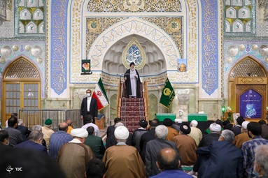 تشییع پیکر روحانی شهید «محمد صادق دارایی» - حرم مطهر رضوی
