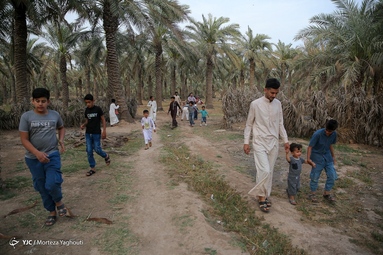 برگزاری آیین سنتی گرگیعان به مناسبت نیمه رمضان در روستای علوه از توابع اهواز - خوزستان