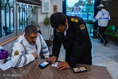 ضیافت افطار در مرکز پلیس راهور - گرگان