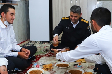 ضیافت افطار در مرکز پلیس راهور - گرگان