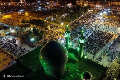 مراسم احیای شب قدر بیست و سوم ماه رمضان ۱۴۰۱ - حرم مطهر حضرت جعفر بن موسی کاظم معروف به «شاهرضا (ع)»