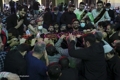 مراسم وداع با پیکر آیت‌الله فاطمی‌نیا