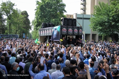 مراسم تشییع پیکر استاد اخلاق آیت الله فاطمی نیا - دانشگاه تهران