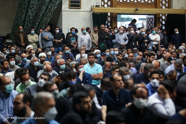 مراسم تشییع پیکر استاد اخلاق آیت الله فاطمی نیا - دانشگاه تهران
