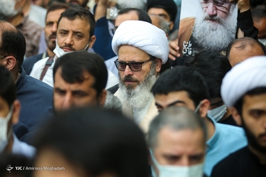 مراسم تشییع پیکر استاد اخلاق آیت الله فاطمی نیا - دانشگاه تهران