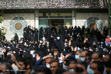 مراسم تشییع پیکر استاد اخلاق آیت الله فاطمی نیا - دانشگاه تهران
