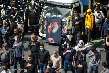 مراسم تشییع پیکر استاد اخلاق آیت الله فاطمی نیا - دانشگاه تهران