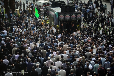 مراسم تشییع پیکر استاد اخلاق آیت الله فاطمی نیا - دانشگاه تهران