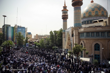 مراسم تشییع پیکر استاد اخلاق آیت الله فاطمی نیا - دانشگاه تهران