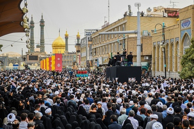 مراسم تشییع پیکر آیت الله فاطمی نیا - حرم حضرت معصومه (س)