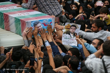 مراسم وداع با پیکر مطهر سردار شهید مدافع حرم «صیاد خدایی» -  معراج الشهدا