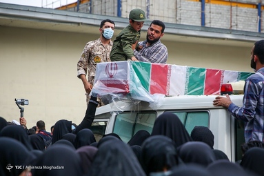 مراسم وداع با پیکر مطهر سردار شهید مدافع حرم «صیاد خدایی» -  معراج الشهدا