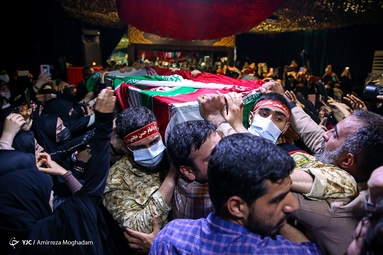 مراسم وداع با پیکر مطهر سردار شهید مدافع حرم «صیاد خدایی» -  معراج الشهدا