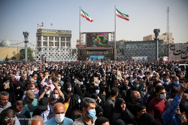 آیین تشییع پیکر سردار شهید مدافع حرم «صیاد خدایی» - میدان امام حسین (ع)