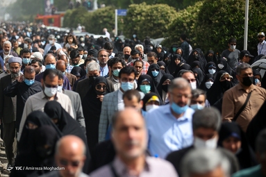 آیین تشییع پیکر سردار شهید مدافع حرم «صیاد خدایی» - میدان امام حسین (ع)